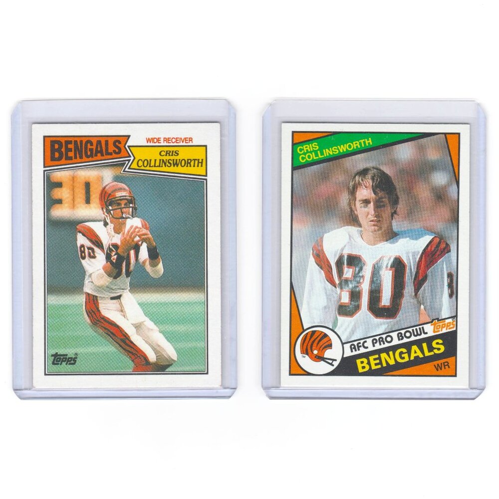 Cris Collinsworth 1984 & 1987 Topps Cincinnati Bengals WR NFL Sports Analyst